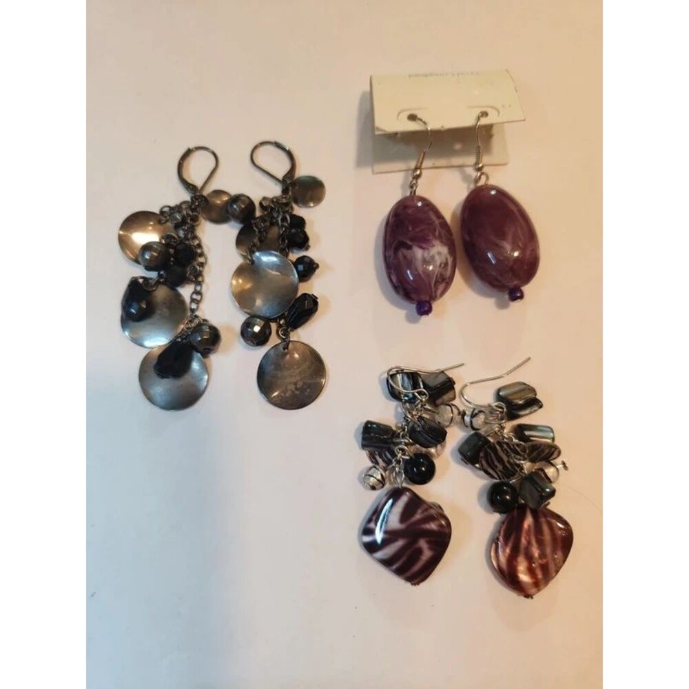 Three Pair Fashion Earrings